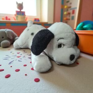 Vintage Disneyland Paris Disney 101 Dalmations Lucky Plush Laying Down 14"
